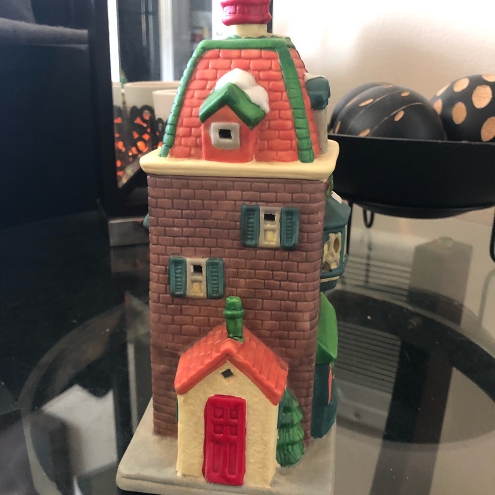 Holiday Toy & Clock Store Lighted Christmas Village Building | Porcelain Decor - Picture 3 of 6